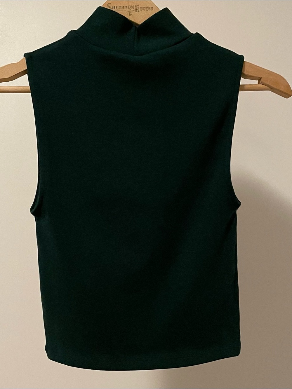 Zara Deep Green Ribbed Top - Picture 3 of 7
